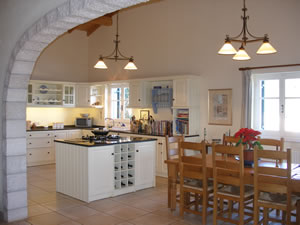 Living Area & Kitchen - Villa Sfakoi, Kassiopi, Corfu