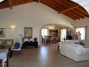 Living Area & Kitchen - Villa Sfakoi, Kassiopi, Corfu